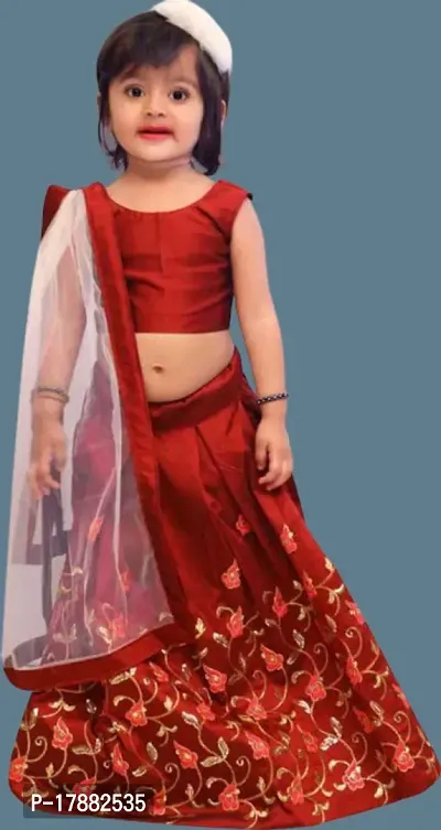 Kids Lehenga Choli Duptta Set-thumb3