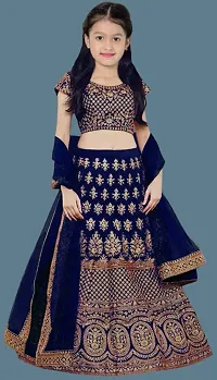 Kids Lehenga Choli Duptta Set-thumb2