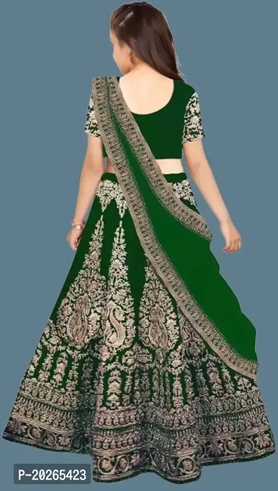 Kids Lehenga Choli Duptta Set-thumb2