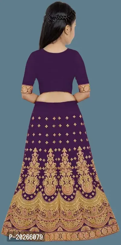 Kids Lehenga Choli Duptta Set-thumb2