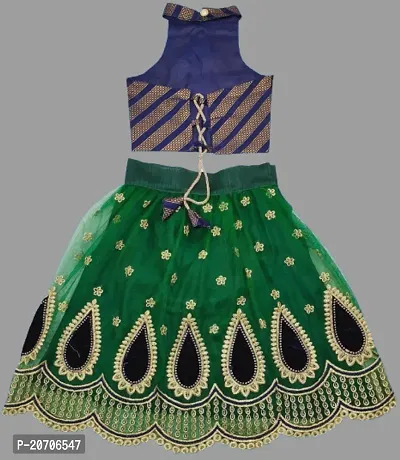 Kids Lehenga Choli Duptta Set-thumb2