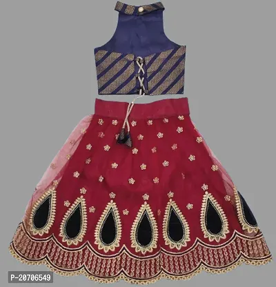 Kids Lehenga Choli Duptta Set-thumb2