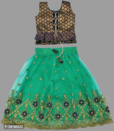 Kids Lehenga Choli Duptta Set-thumb2