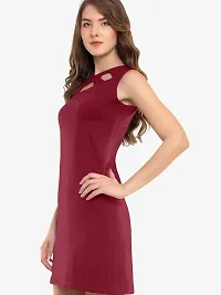 Classic Lycra Solid Dresses for Women-thumb2