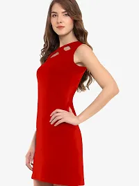 Classic Lycra Solid Dresses for Women-thumb4