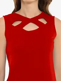 Classic Lycra Solid Dresses for Women-thumb2