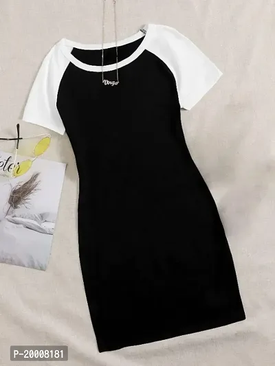 Womens Black Color Bodycon one pices Drees.
