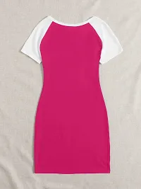 Womens Pink Color Bodycon one pices Drees.-thumb2