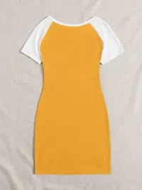Womens Yellow Color Bodycon one pices Drees.-thumb2