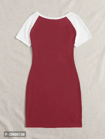 Womens Maroon Color Bodycon one pices Drees.-thumb3