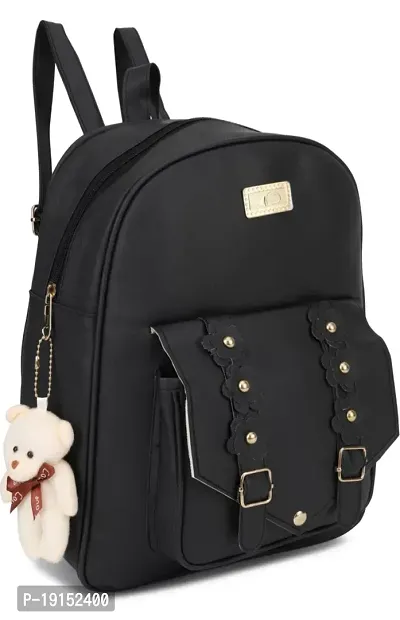Small 5 L Backpack stylish cute mini 3PCS Combo set backpack for Girls (black flower)-thumb4