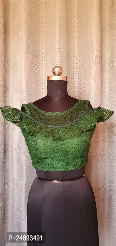 Stylish Women Stitched Brocade Ethnic Blouse-thumb0