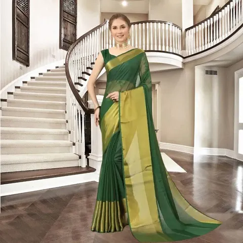 New In Chiffon Saree with Blouse piece 