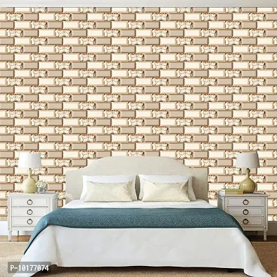 Self Adhesive Wall Stickers for Home Decoration Extra Large Size 300x40Cm Wallpaper for Walls FloralBrick Wall stickers for Bedroom  Bathroom  Kitchen  Living Room Pack of -1-thumb2