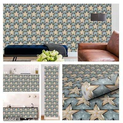 Self Adhesive Wall Stickers for Home Decoration Extra Large Size  300x40 Cm Wallpaper for Walls  GoldStar  Wall stickers for Bedroom  Bathroom  Kitchen  Living Room  Pack of  1