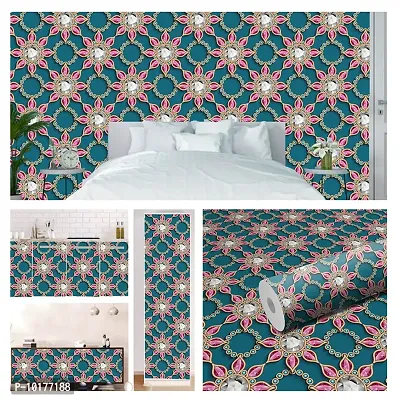 Self Adhesive Wall Stickers for Home Decoration Extra Large Size 300x40Cm Wallpaper for Walls JewelleryFlower Wall stickers for Bedroom  Bathroom  Kitchen  Living Room Pack of -1-thumb3