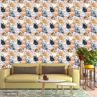 Self Adhesive Wall Stickers for Home Decoration Extra Large Size 300x40Cm Wallpaper for Walls Bunny Wall stickers for Bedroom  Bathroom  Kitchen  Living Room Pack of -1-thumb2