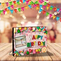 Classic Wooden Scrapbook Photo Albums (BabyBirthday-P) Large Size (22x16)Cm| Scrap Books for Memories | 40 Black Papers-thumb3