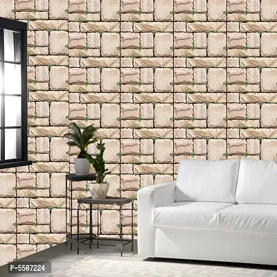 Self Adhesive Wallpaper Model Big Stone Grass Large Size(300 cm X 40 cm)-thumb3