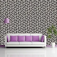 Self Adhesive Wallpaper Model Black And White Leaf Large Size(300 cm X 40 cm)-thumb4