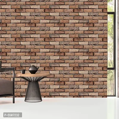Self Adhesive Wallpaper Model Desi Brick Large Size(300 cm X 40 cm)-thumb5
