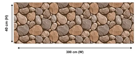 Self Adhesive Wallpaper Model Cave Stone Large Size(300 cm X 40 cm)-thumb1