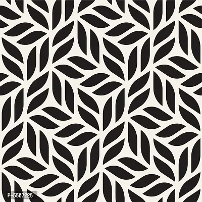 Self Adhesive Wallpaper Model Black And White Leaf Large Size(300 cm X 40 cm)-thumb0