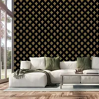 Self Adhesive Wallpaper Model Gold Stamp Flower Large Size(300 cm X 40 cm)-thumb2