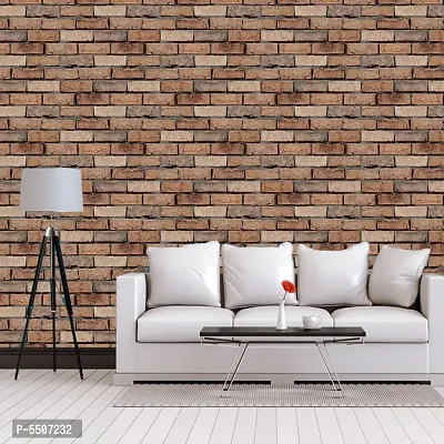 Self Adhesive Wallpaper Model Desi Brick Large Size(300 cm X 40 cm)-thumb2