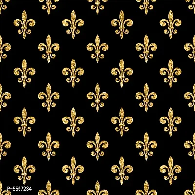 Self Adhesive Wallpaper Model Gold Stamp Flower Large Size(300 cm X 40 cm)-thumb0