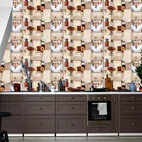 Self Adhesive Wallpaper Model Kitchen Tea Large Size 300 Cm X 40 Cm-thumb3