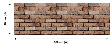 Self Adhesive Wallpaper Model Desi Brick Large Size(300 cm X 40 cm)-thumb3