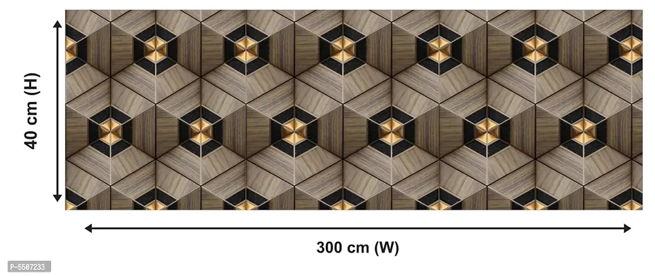 Self Adhesive Wallpaper Model Geometric Shape Large Size(300 cm X 40 cm)-thumb2