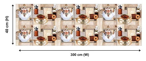 Self Adhesive Wallpaper Model Kitchen Tea Large Size 300 Cm X 40 Cm-thumb2