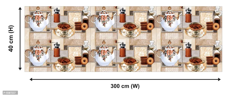 Self Adhesive Wallpaper Model Kitchen Tea Large Size 300 Cm X 40 Cm-thumb3