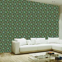 Self Adhesive Wallpaper Model Matel Green Flower Large Size(300 cm X 40 cm)-thumb3