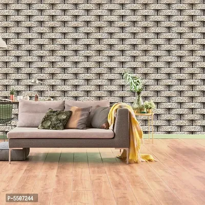 Self Adhesive Wallpaper Model Small Stone Brick Large Size(300 cm X 40 cm)-thumb3