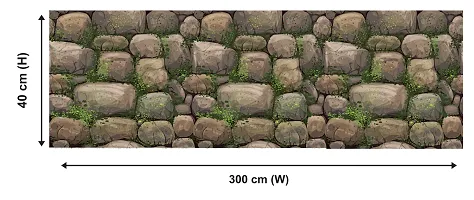 Self Adhesive Wallpaper Model River Stone Large Size(300 cm X 40 cm)-thumb1