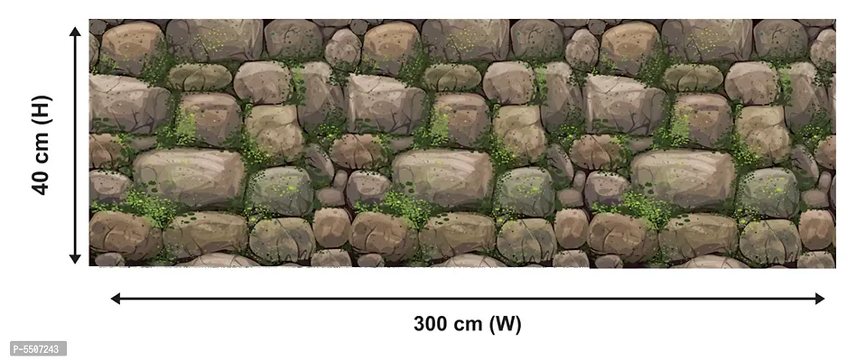 Self Adhesive Wallpaper Model River Stone Large Size(300 cm X 40 cm)-thumb2