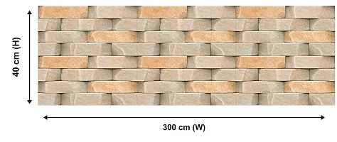 Self Adhesive Wallpaper Model Temple Stone Large Size(300 cm X 40 cm)-thumb1