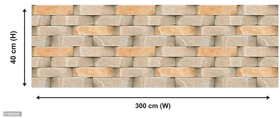 Self Adhesive Wallpaper Model Temple Stone Large Size(300 cm X 40 cm)-thumb2