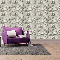 Self Adhesive Wallpaper Model White Ro Large Size 300 Cm X 40 Cm-thumb2