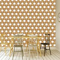 Self Adhesive Wallpaper Model Wooden Hexagon Large Size(300 cm X 40 cm)-thumb2