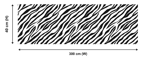 Self Adhesive Wallpaper Model Zebra Texture Large Size(300 cm X 40 cm)-thumb1