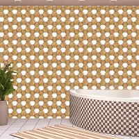 Self Adhesive Wallpaper Model Wooden Hexagon Large Size(300 cm X 40 cm)-thumb1