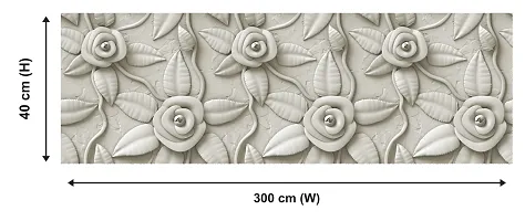 Self Adhesive Wallpaper Model White Ro Large Size 300 Cm X 40 Cm-thumb3