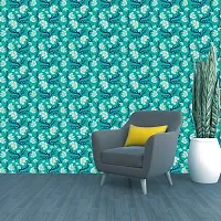 WallDaddy Wallpaper Model (AquaGreenFlower) Extra Large Size (40x300)CM For Bedroom, Drawing Room, Kidsroom, Walls, Doors, Furniture etc-thumb2