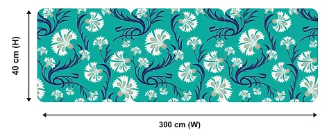 WallDaddy Wallpaper Model (AquaGreenFlower) Extra Large Size (40x300)CM For Bedroom, Drawing Room, Kidsroom, Walls, Doors, Furniture etc-thumb1