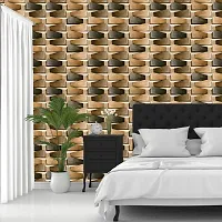 WallDaddy Wallpaper Model (3DWoodBlock) Extra Large Size (40x300)CM For Bedroom, Drawing Room, Kidsroom, Walls, Doors, Furniture etc-thumb3