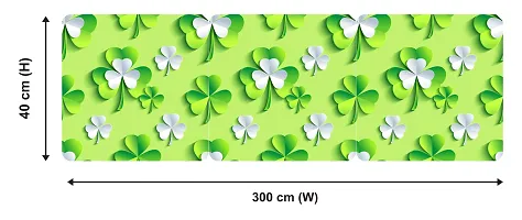 Wallpaper Model Greenwhiteflower Extra Large Size 40X300 Cm For Bedroom Drawing Room Kids Room Walls Doors Furniture Etc-thumb1